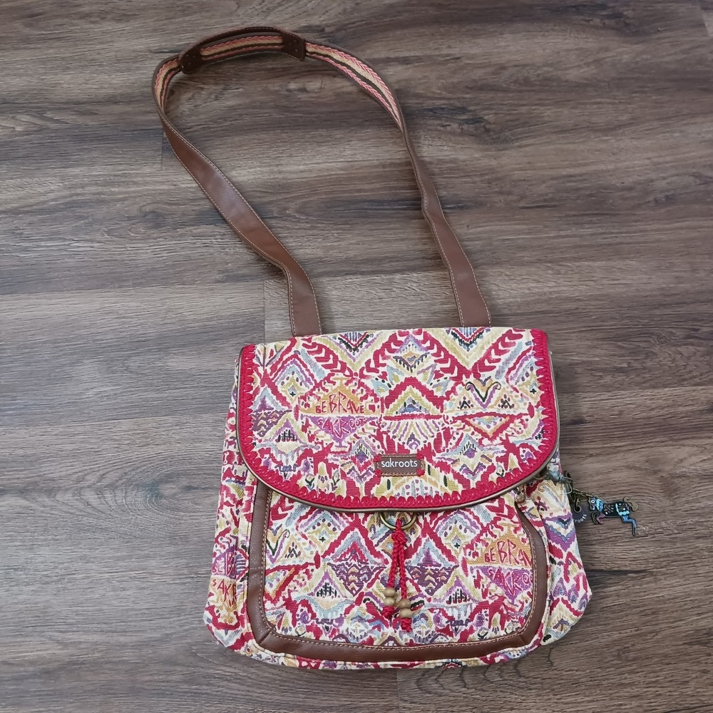 Sakroots Artist Circle Convertible Backpack Shoulder Bag Be Brave Pattern